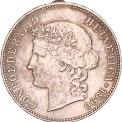 Switzerland. 5 Francs. 1890.