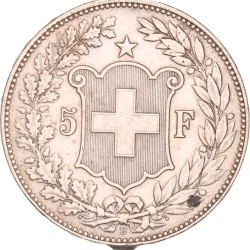 Switzerland. 5 Francs. 1890.