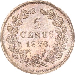 5 Cent. Willem III. 1876. UNC.