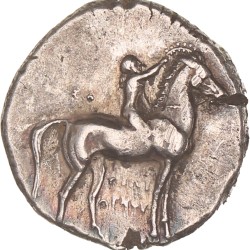 Calabria. Taras (Tarentum). AR Nomos or Didrachm. N.D. (281 - 272 BC).