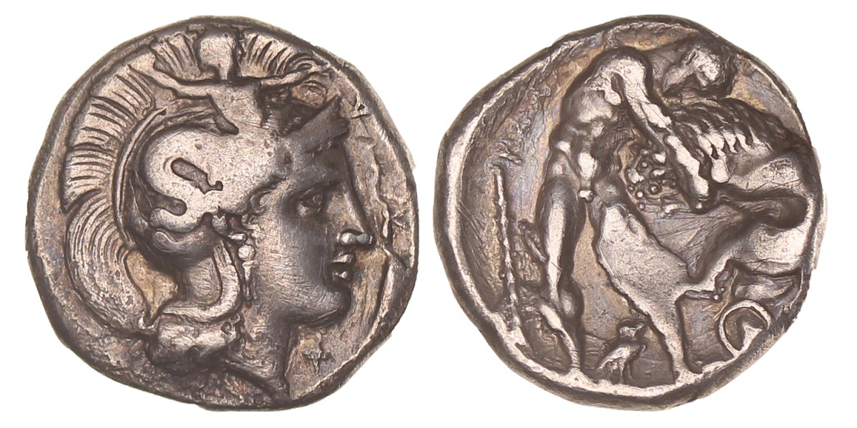 Lucania. Heracleia. AR Nomos or Didrachm. N.D. (390 - 340 BC).