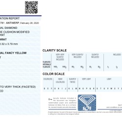 IGI-gecertificeerde square cushion geslepen natuurlijke diamant van 1.02 ct.