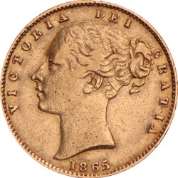 Great-Britain. Victoria. 1 Sovereign. 1865 Die No. 6.