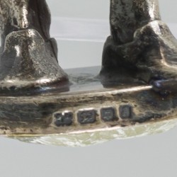 Miniatuur beroepswerker (Les Arquebusiers) zilver.