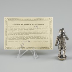 Miniatuur beroepswerker (Les Arquebusiers) zilver.