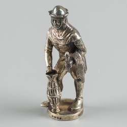 Miniatuur beroepswerker (Les Marchands de poisson d'eau douce) zilver.