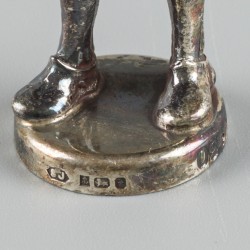 Miniatuur beroepswerker (Doreurs) zilver.