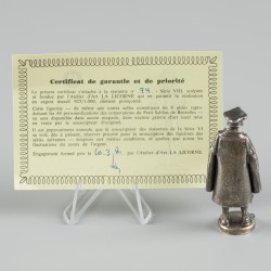 Miniatuur beroepswerker (Doreurs) zilver.