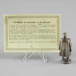 Miniatuur beroepswerker (Orfèvres) zilver.