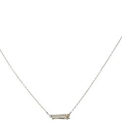 BWG 10 kt. bicolor gouden antiek collier bezet met ca. 1.18 ct. diamant en parel.