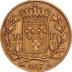 France. Louis XVIII. 20 Francs. 1817 Q.