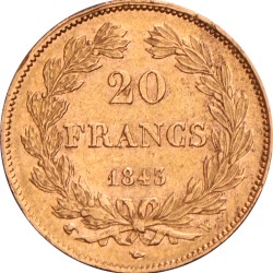 France. Louis-Philippe I. 20 Francs. 1843 W.