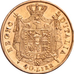 Italian States. Napoleonic Kingdom. Napoleon I. 40 Lire. 1812 M.