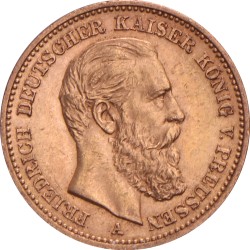 German States. Prussia. Friedrich III. 20 Mark. 1888 A.