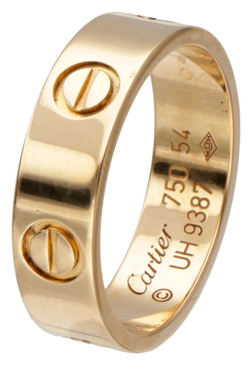 Cartier 'Love' 18 kt. geelgouden band ring.