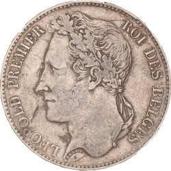 Belgium. Leopold I. 5 Franc. 1849.