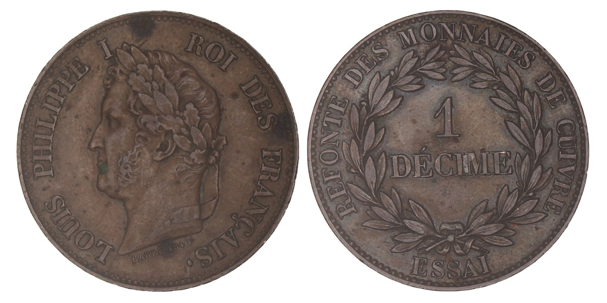 France. Louis Philippe. 1 Franc ‘Essai’. N.D. (1840).