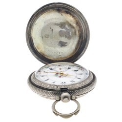 Zilveren Ankergang zakhorloge 628 - Heren zakhorloge - 1880 - 1910.