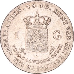 1 Gulden. Willem I. 1840. Fraai / Zeer Fraai.