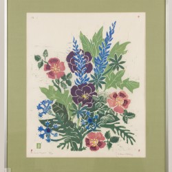 Jeanne Bieruma Oosting (Leeuwarden 1898 - 1994 Almen), "Rozen"- "Zomer Bouquet" (2x)