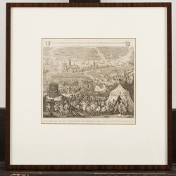 Een lot bestaande uit drie gravures. O.a. Boxhornius, Dordrecht 1634; Tirion 1742 Grote kerk en Stadhuis te Dordrecht, en Daniël Vrijdag naar Jacob van Strij, Afbeelding van het opbreeken der Belegeringhe van Dordrecht anno 1418, (uit 1795).