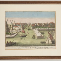 Een lot bestaande uit (3) 18e-eeuwse optica prenten van Rotterdam.