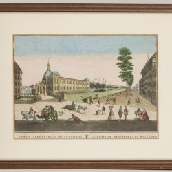 Een lot bestaande uit (3) 18e-eeuwse optica prenten van Rotterdam.