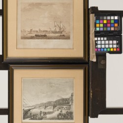 Een lot bestaande uit (5) facsimile's, een sepia en een aquarel