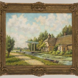 H. Schaap (1878 - 1955), Een ophaalbrug, 1949.