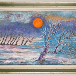Bitia Rosendor (Jeruzalem ? - 2013 Brussel), Avond landschap met bomen.