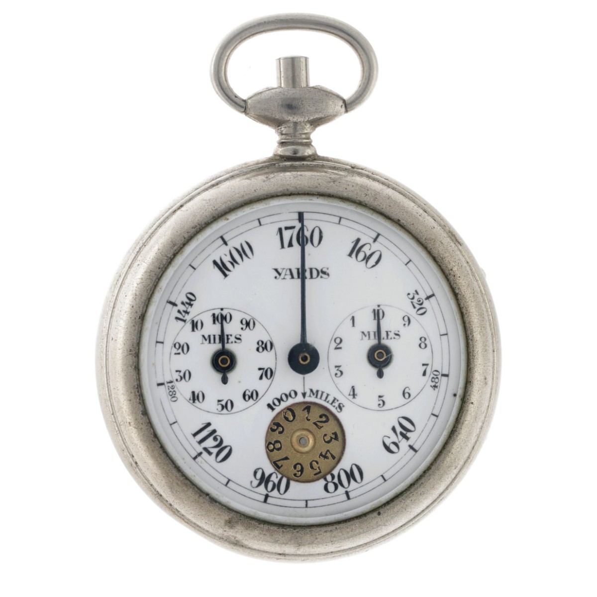 Mechanische podometer - Heren zakhorloge - ca. 1900.