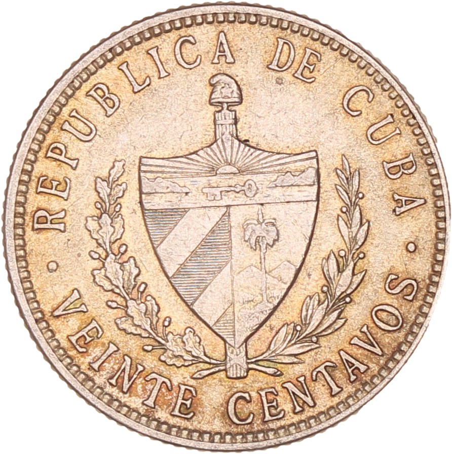 Cuba. 20 Centavos. 1949. AUnc.