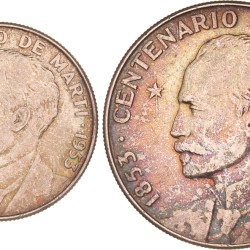 Cuba. Lot (2) 50 Centavos and 1 Peso. 1953.