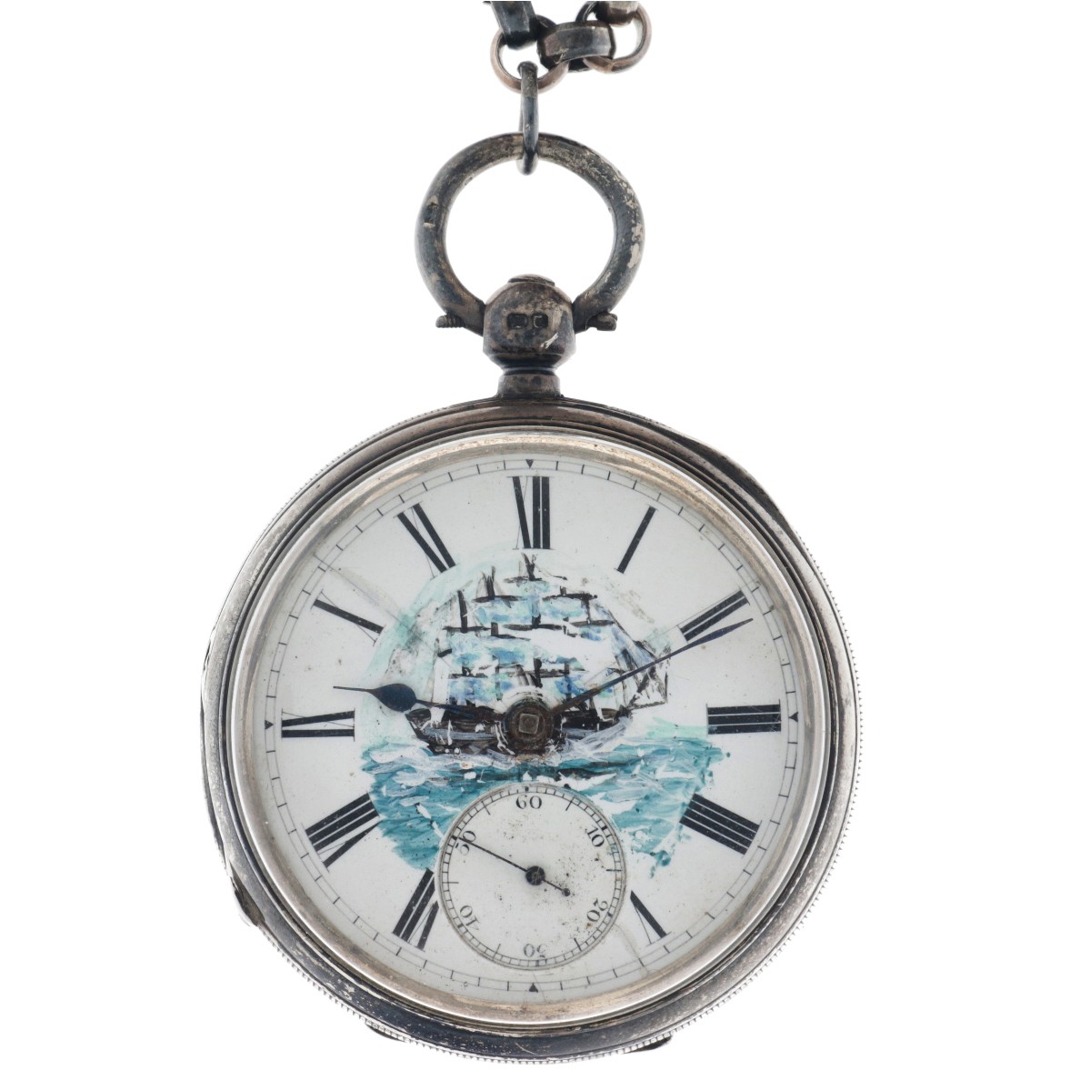 Engels zilveren zakhorloge Cilindergang 50579 - Heren zakhorloge - ca. 1870.