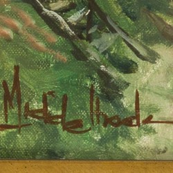Martines Leonardes Middelhoek (1898 - 1986), Gezicht op de haven van Veere, 2e helft 20e eeuw.