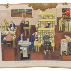 Een (4) delig lot diverse schoolplaten, 20e eeuw.