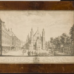 Hollandse School, Een gezicht op het Binnenhof, 1761.