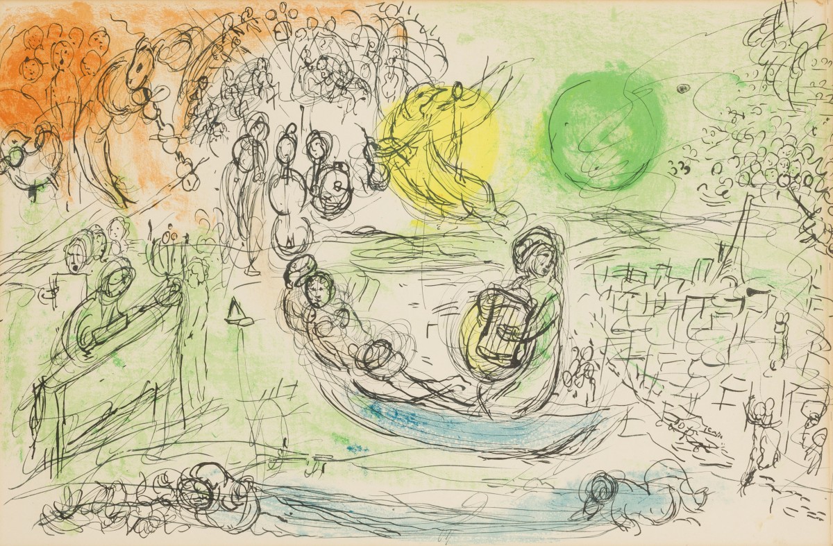 Marc Chagall (Liozna 1887 - 1985 Saint-Paul-de-Vence), Het concert, litho in 6 kleuren, 1957.