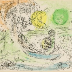 Marc Chagall (Liozna 1887 - 1985 Saint-Paul-de-Vence), Het concert, litho in 6 kleuren, 1957.