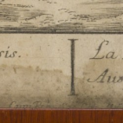 Duitse School, Een set van (3) prenten, waarvan twee optica, voorstellende Palazzo Vecchio en Ufizzi, en de Poort van Saint Denis / Porte Saint Denis te Parijs, 18e eeuw.