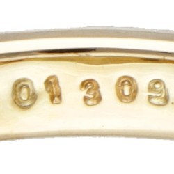 18 kt. Geelgouden Tirisi Moda ring bezet met diverse edelstenen.