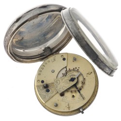 Zilveren Zwitsers zakhorloge 106815 7 - cilindergang - Heren zakhorloge - 1850.