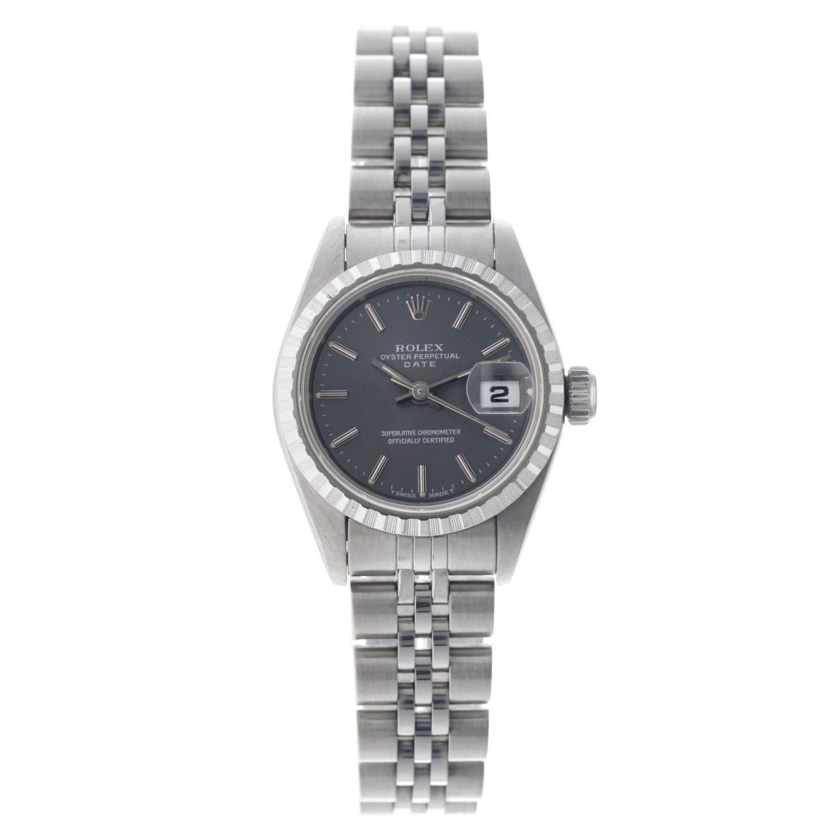 Rolex Date 69240 - Dark Grey - Dames polshorloge - 1994.