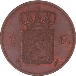 1 Cent Willem III 1877. FDC -.