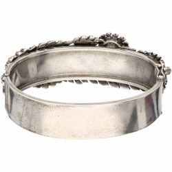 Zilveren bangle armband, met 108 diamanten - 835/1000.