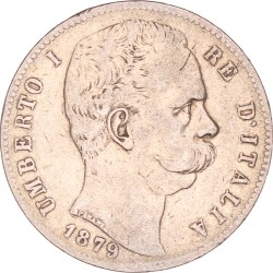 Italy. Kingdom. Umberto I. 5 Lire. 1879 R.