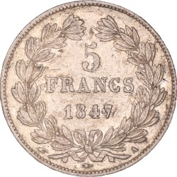 France. Louis Philippe I. 5 Francs. 1847 A.