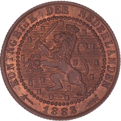 1 Cent Willem III 1883. FDC - (Originele kleur).