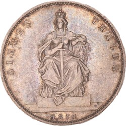 German states. Prussia. Wilhelm I. Thaler. 1871 A.