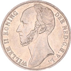 1 Gulden. Willem II. 1848. Prachtig -.